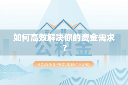 枋山如何高效解决你的资金需求？